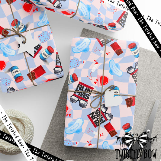 Run PMS Wrapping Paper for Gag Gifts or Art Projects