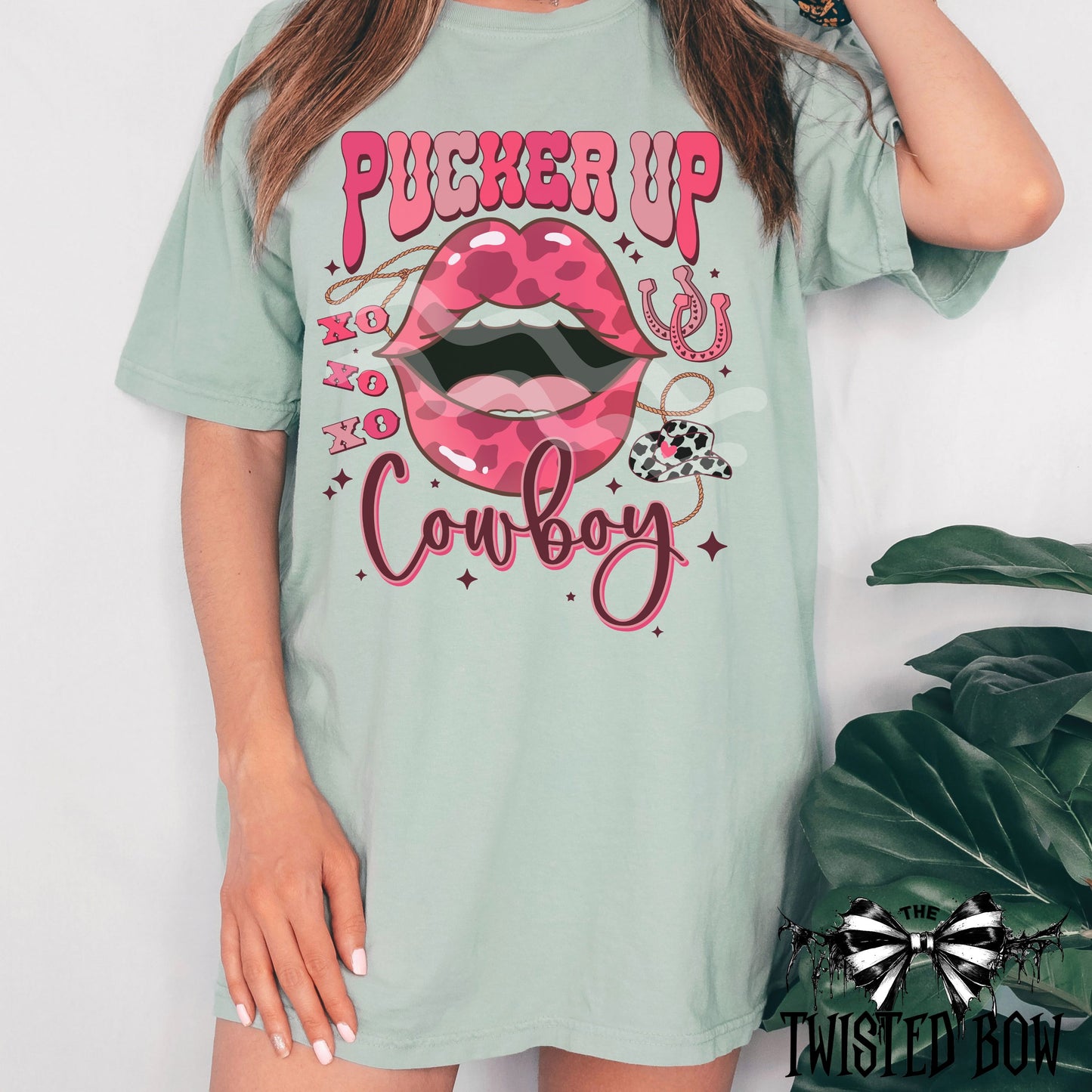 Pucker Up Cowboy Graphic Shirt | Vintage Washed Tee