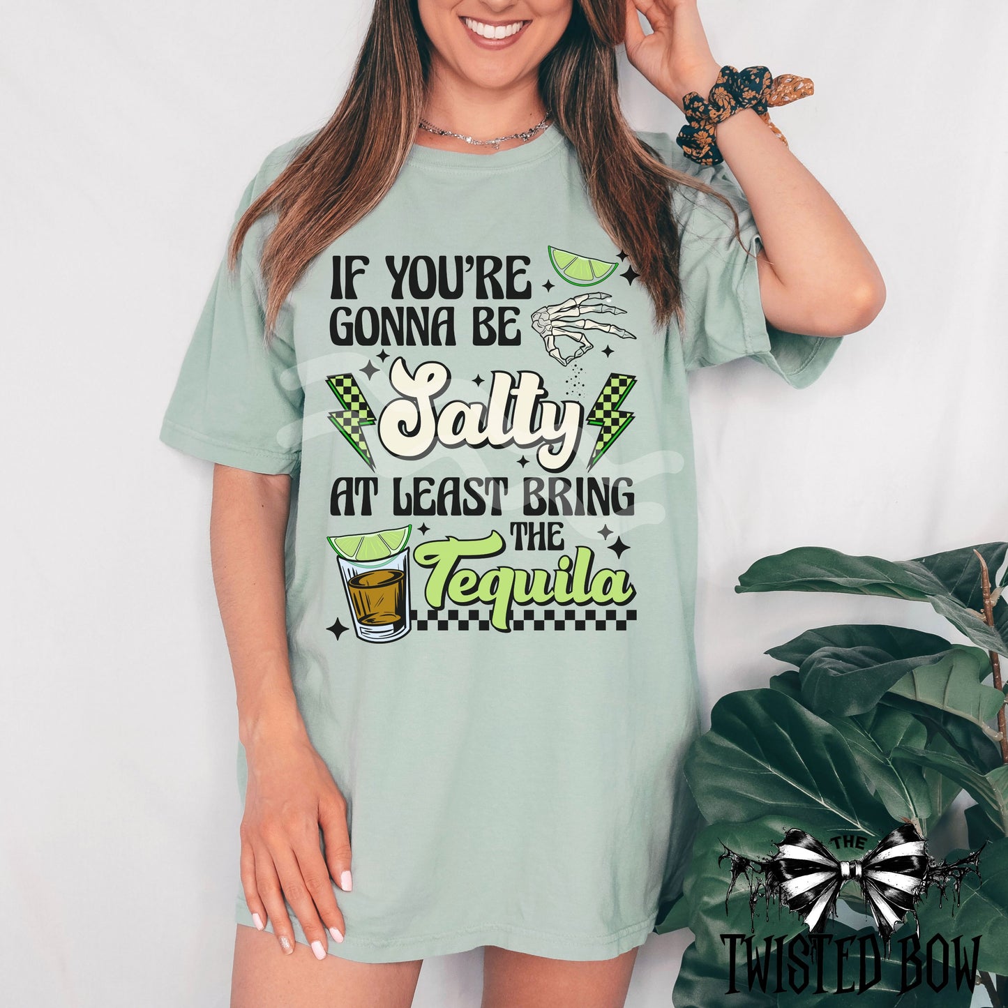 Salty Tequila Funny Shirt | Vintage Washed Tee