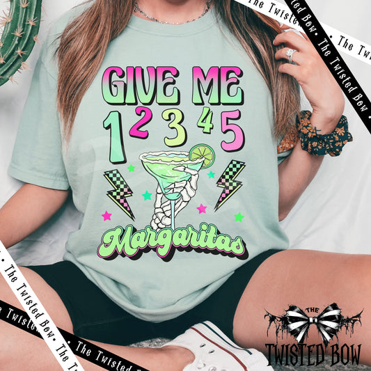 Give Me 1 2 3 4 5 Margaritas Shirt | Vintage Washed Tee