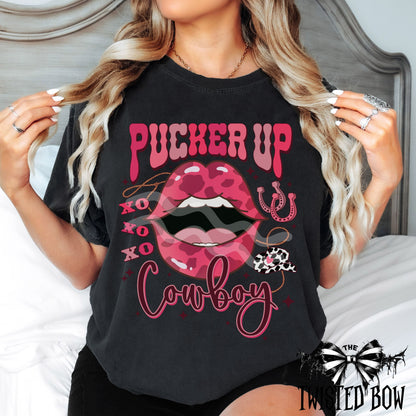 Pucker Up Cowboy Graphic Shirt | Vintage Washed Tee