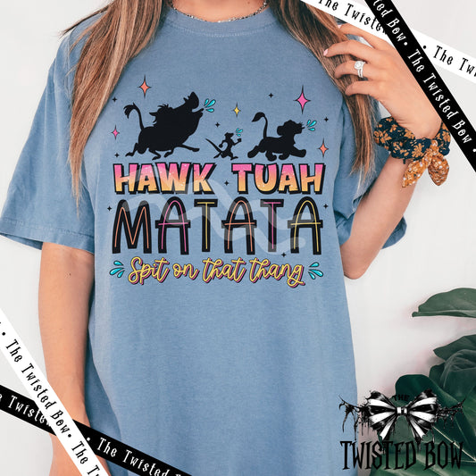 Hawk Tuah Matata Shirt | Vintage Washed Tee