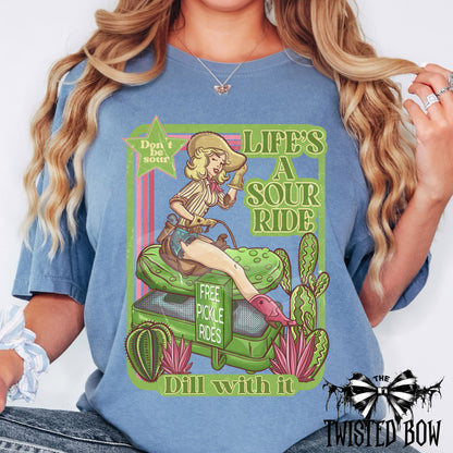 Life's a Sour Ride Funny Shirt | Vintage Washed Tee