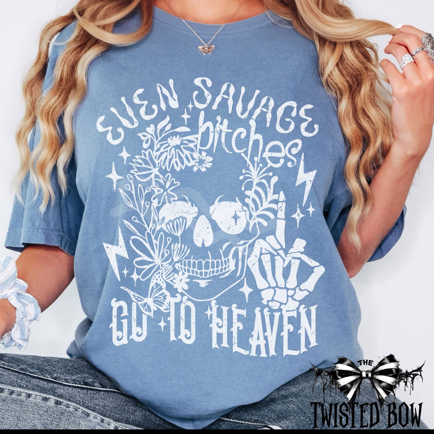 Savage Bitches Skull Shirt | Vintage Washed Tee