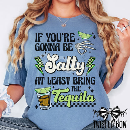 Salty Tequila Funny Shirt | Vintage Washed Tee