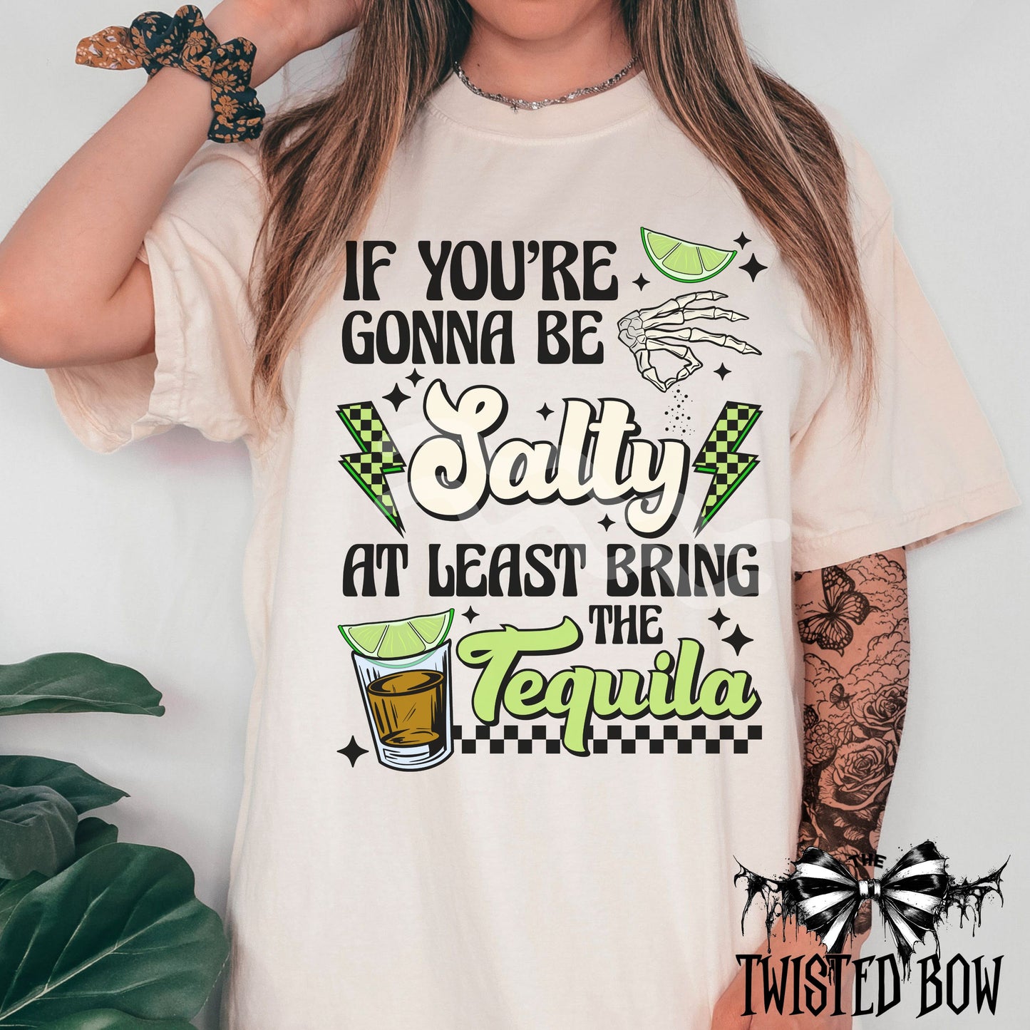 Salty Tequila Funny Shirt | Vintage Washed Tee