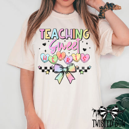 Teaching Sweet Hearts Shirt | Vintage Washed Tees