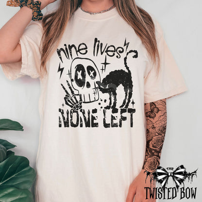 Nine Lives None Left Shirt | Vintage Washed Tee