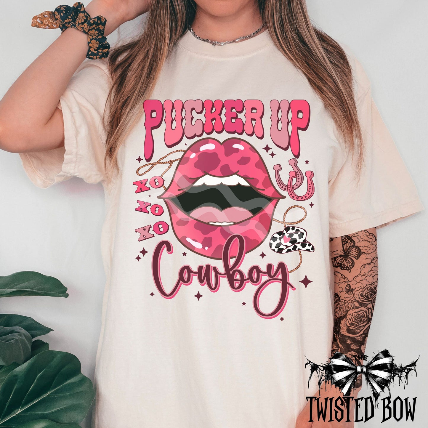 Pucker Up Cowboy Graphic Shirt | Vintage Washed Tee