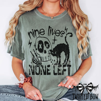 Nine Lives None Left Shirt | Vintage Washed Tee