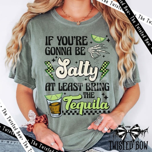 Salty Tequila Funny Shirt | Vintage Washed Tee