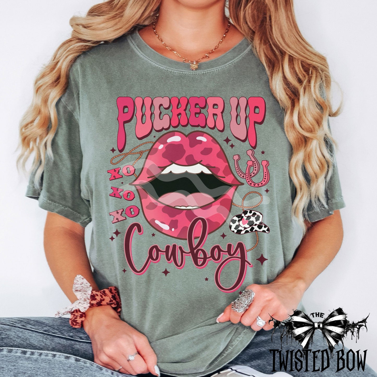 Pucker Up Cowboy Graphic Shirt | Vintage Washed Tee