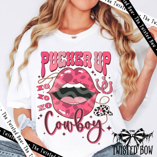 Pucker Up Cowboy Graphic Shirt | Vintage Washed Tee