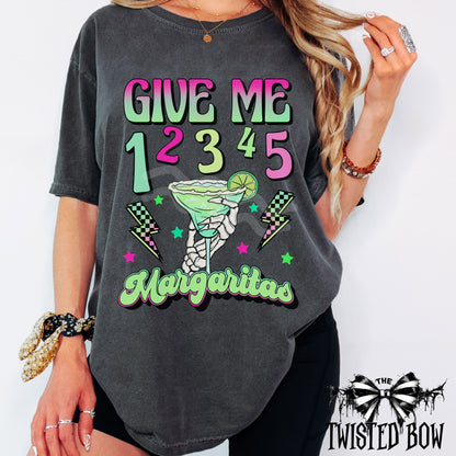 Give Me 1 2 3 4 5 Margaritas Shirt | Vintage Washed Tee