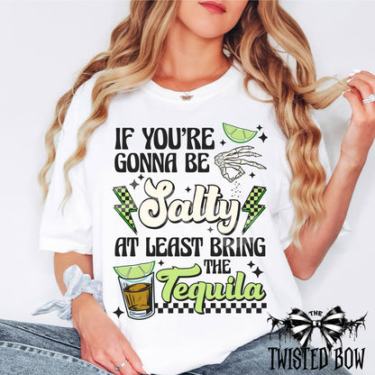 Salty Tequila Funny Shirt | Vintage Washed Tee