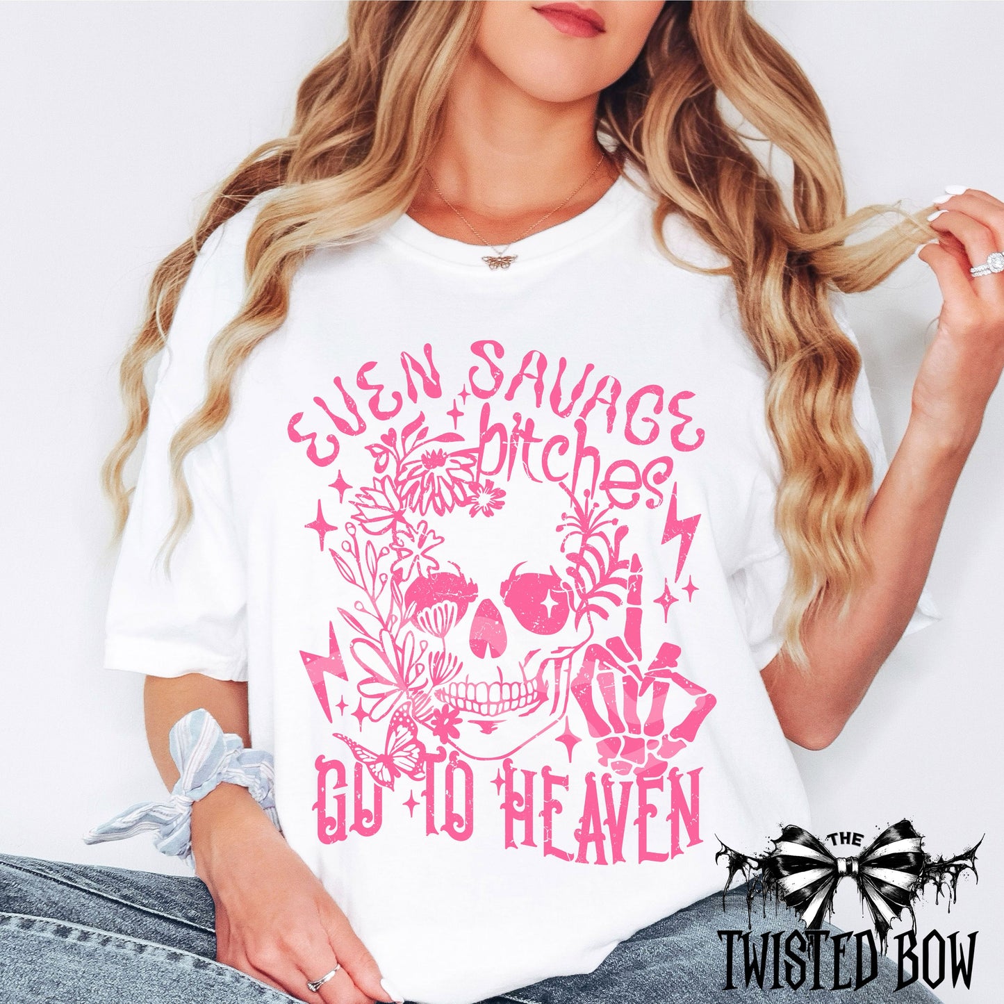 Savage Bitches Skull Shirt | Vintage Washed Tee